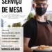 Abertas inscrições para o Curso Serviço de Mesa – Pessoas com deficiência e incapacidade