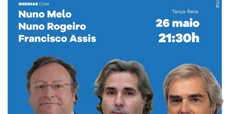 Conferência online com Nuno Melo, Nuno Rogeiro e Francisco Assis.