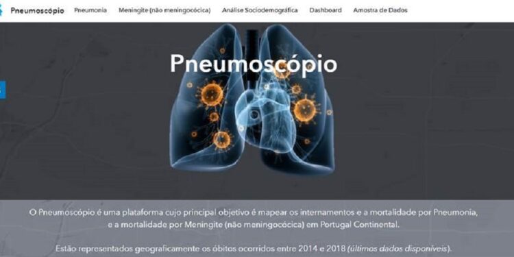Pneumoscópio, o mapa dinâmico da Pneumonia e Meningite em Portugal