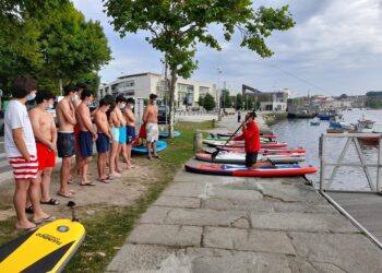 Didáxis – Alunos da turma 2TD em formação de Paddle