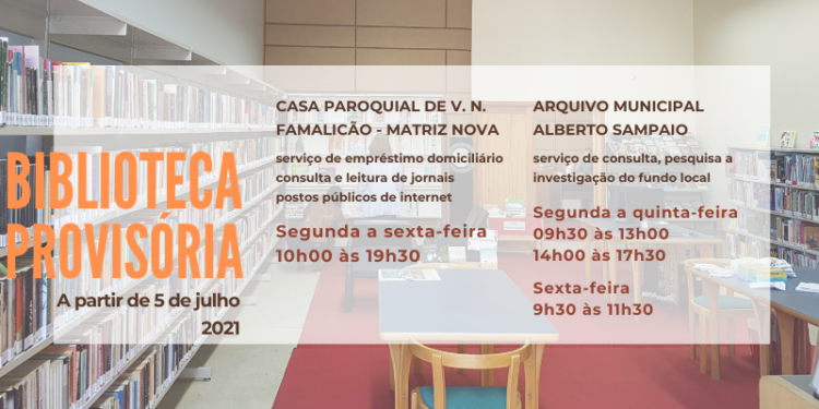 Instalações provisórias da Biblioteca Municipal encontram-se abertas