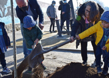 C/Vídeo: Crianças plantam árvores em Gavião