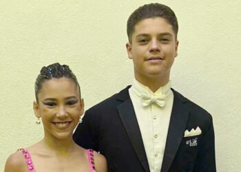 Par da Academia Gindança no Campeonato do Mundo de Dança Desportiva