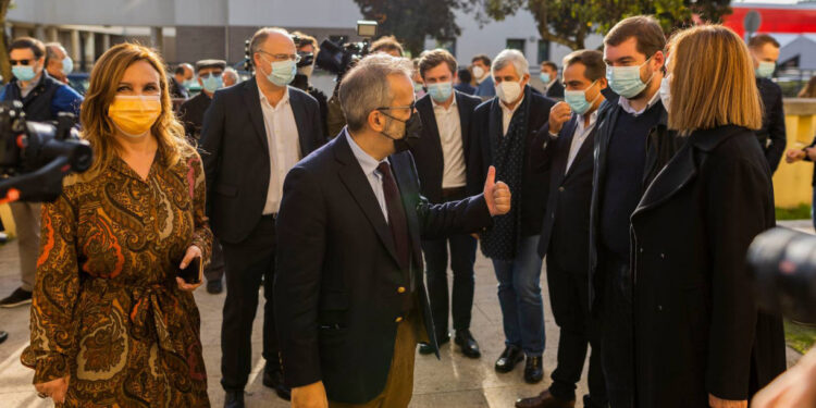 Paulo Rangel no distrito de Braga