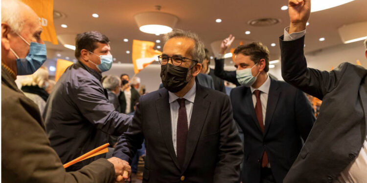 Paulo Rangel no distrito de Braga