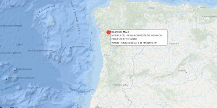 Sismo de magnitude 2.6 sentido em Monção