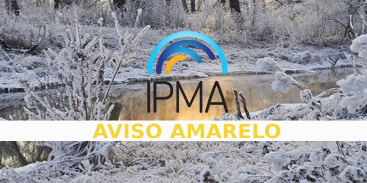 Aviso amarelo no continente devido à queda de neve