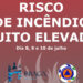 Elevado risco de incêndio