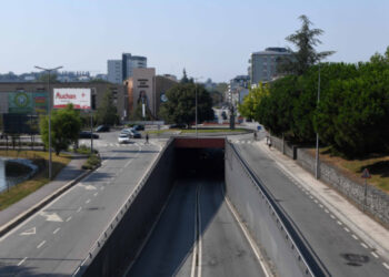 Intervenção no túnel da rotunda Bernardino Machado