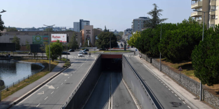 Intervenção no túnel da rotunda Bernardino Machado