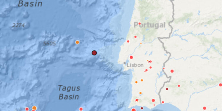 Sismos registados em Portugal