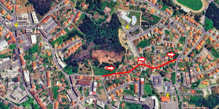 Rua de Fáfias, em Vila Verde