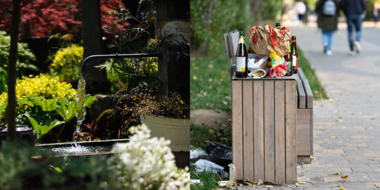 Retrocesso na água e resíduos