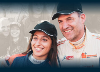 Pai e filha no Rally de Famalicão