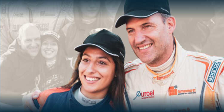 Pai e filha no Rally de Famalicão