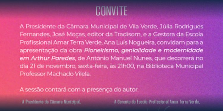 Obra Exaustiva sobre Artur Paredes