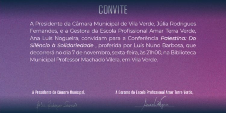 Vila Verde: Promove Debate Sobre a Palestina