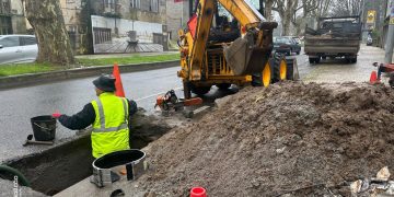 Rebentamento de conduta na Cidade