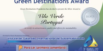 Vila Verde: Galardão Internacional de Sustentabilidade